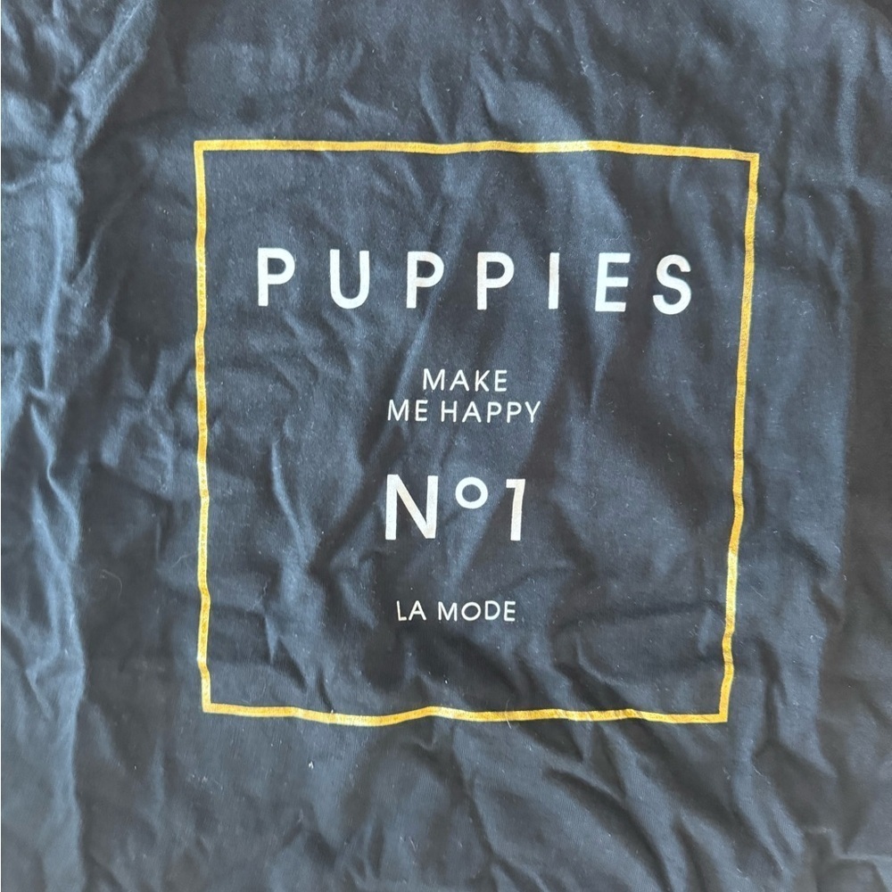 Black Puppies Make Me Happy T-Shirt — image 2 of 3